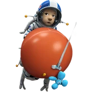 realistic spacesuit in isolation sticker