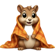 Squirrel with blanket  sticker