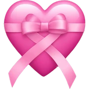 Pink heart with pink ribbon  sticker