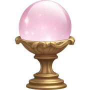 pale pink ethereal crystal ball sticker
