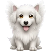 Angel dog sticker