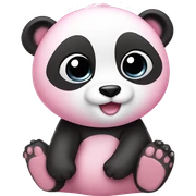 Baby pink panda  sticker