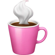Pink coffee sticker