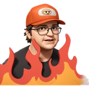 cool guy with glasses hat sticker