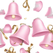 Light pink Christmas bells sticker