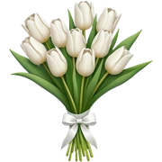 white tulip bouquet sticker