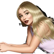 blonde girl with crown instrument sticker