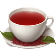 a cup of red tea aesthetic sticker