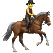   horse riding horse sticker