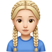 Девушка с двумя косичками sticker