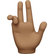 Letter A gang sign sticker