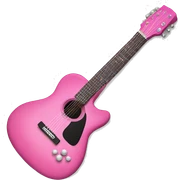 pink guitar sticker