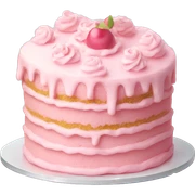 pastel pink cake sticker