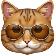 Cat with sunglasses sticker