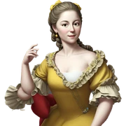 girl in yellow dress adorned sticker