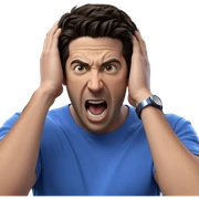 excited guy in blue shirt sticker