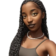 dark-skinned girl in nature sticker