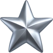 silver star sticker