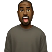 kanye west sticking his tongue out sticker