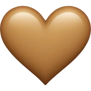 Light brown heart sticker