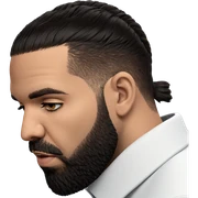 portrait of a bearded man sticker
