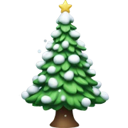 christmas tree with snow sticker