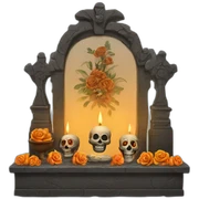 altar de muertos vela sticker