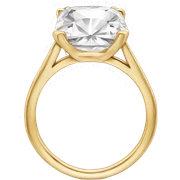 One Cushion cut diamond ring gold band  sticker