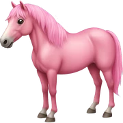 Pink horse sticker