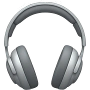 Grey Apple Headphones sticker