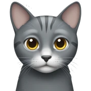 Gray cat sticker