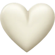 Ivory heart sticker