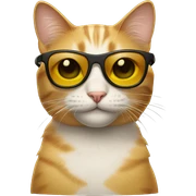 Cat with sunglasses sticker