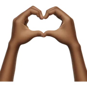 Hand shaped heart sticker