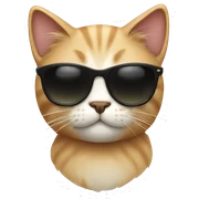Cat with sunglasses sticker