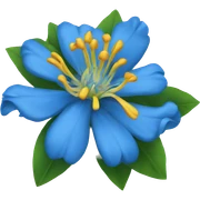 flor azul sticker