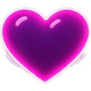 heart glowing neon  sticker