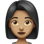 Tears in eyes girl dark hair sticker