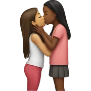 girl kissing girl sticker