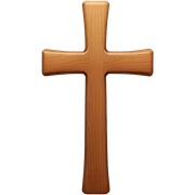 A smooth modern Wooden cross  sticker