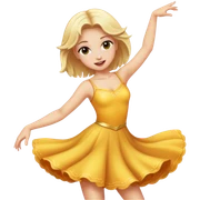 blonde girl dancing n sticker