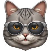 Cat with sunglasses sticker