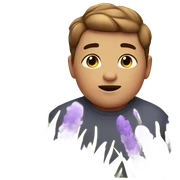 Chubby and cute boy in lavender farm  sticker
