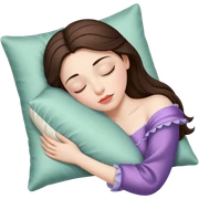 sleeping beauty brunette white girl with a silk pillow sticker