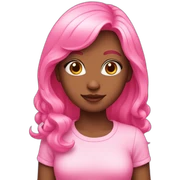 Pink girl sticker