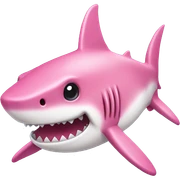 pink shark sticker