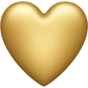 Gold heart sticker