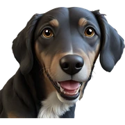 realistic dog portrait close-up sticker