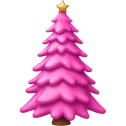 pink christmas tree sticker