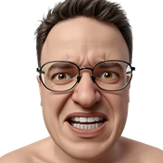 portrait of a boy with glasses sticker